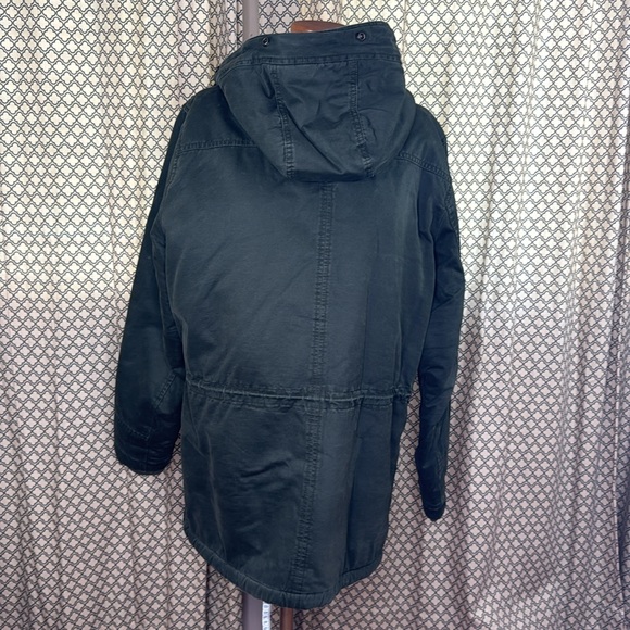 ABERCROMBIE & FITCH Hooded Military Green Coat Jacket - Picture 8 of 10